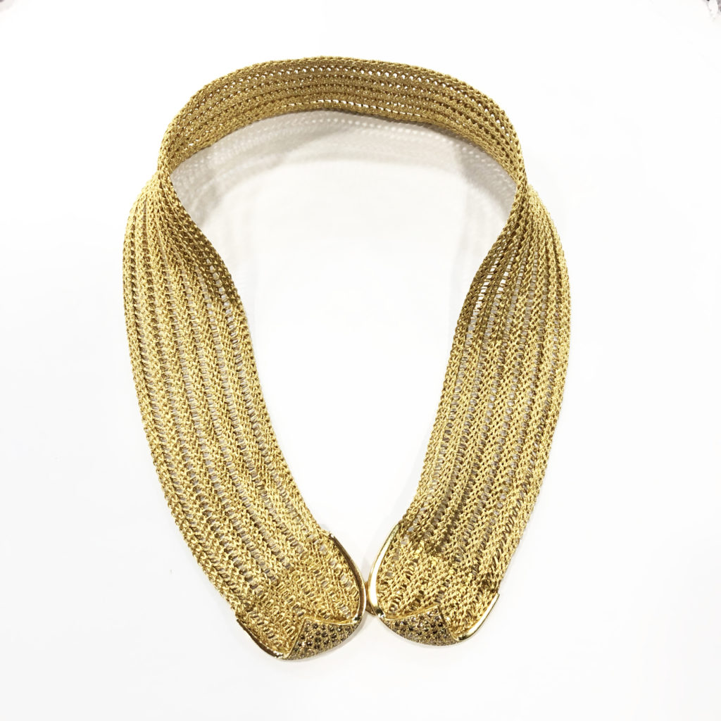 Demi parure or jaune et diamant brun, Gübelin (Vendu)