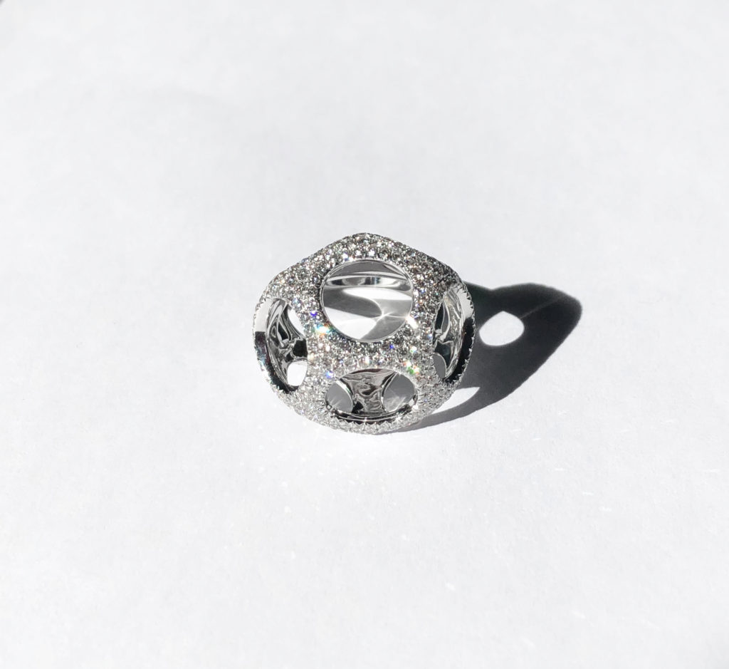 Bague ajourée diamant (Vendu)