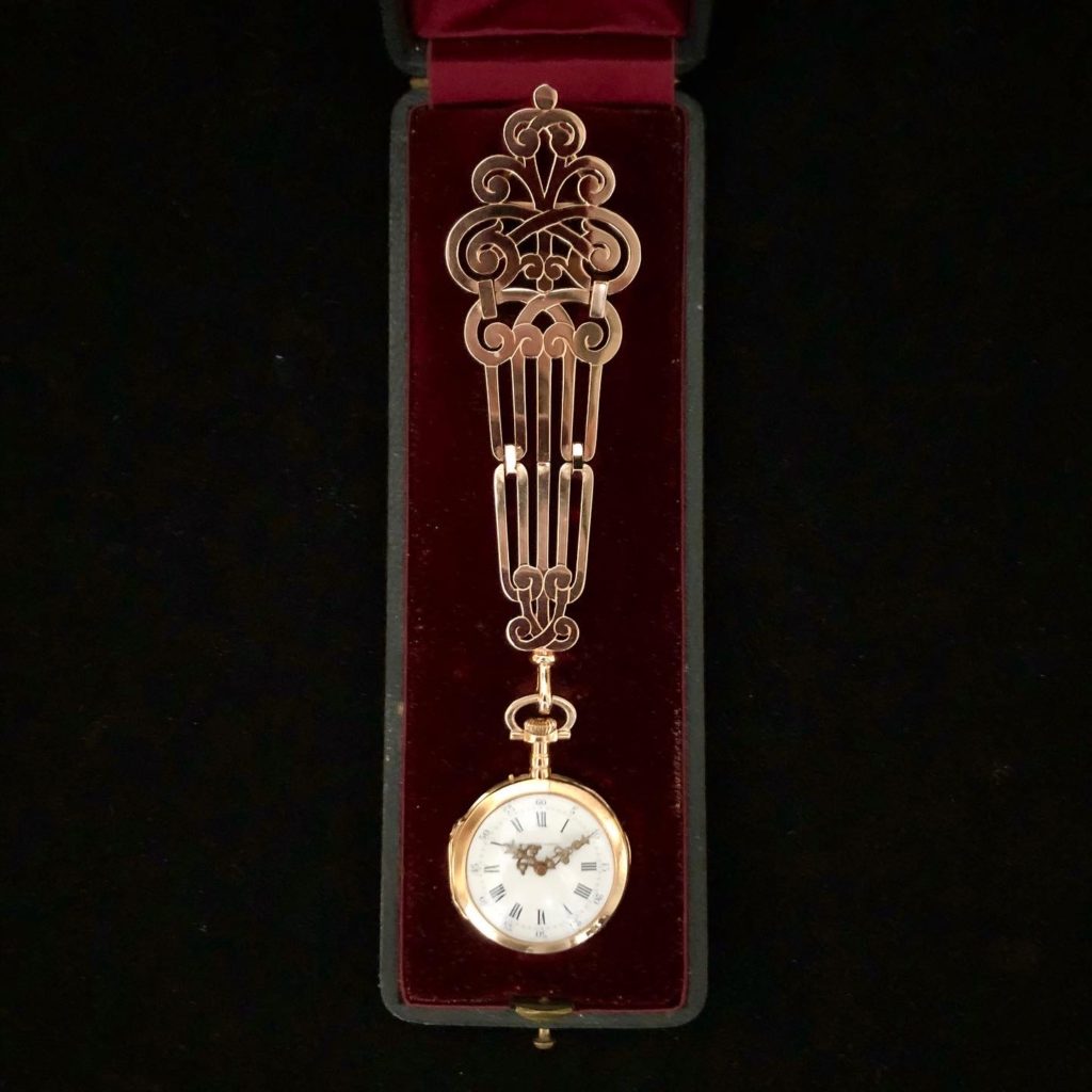 Montre et châtelaine en or, Marret & Jarry, Paris (Vendu)