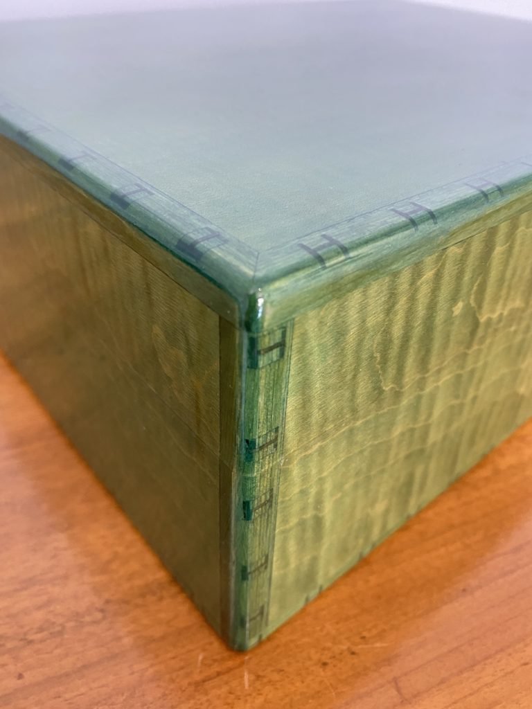 Coffret à cigares en sycomore vert, Hermès (Vendu)