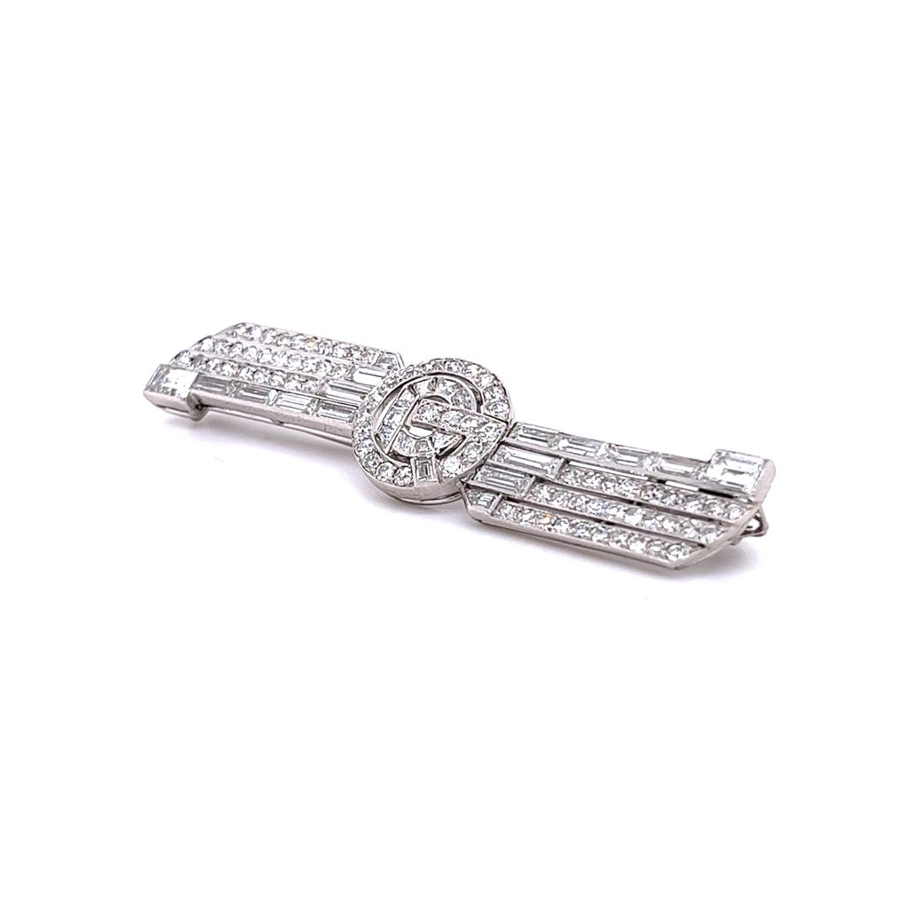 Broche hélice d'avion platine et diamant Cartier